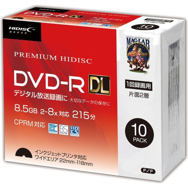 磁気研究所 録画用 DVD-R DL 8倍速 8.5GB/片面二層 スリムケース10枚