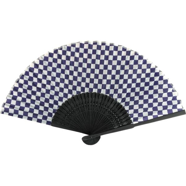 ヤマックス 黒竹扇子 紫紺市松 黒箱入 YX-2D9744-BL100 1セット（100本入）（直送品）