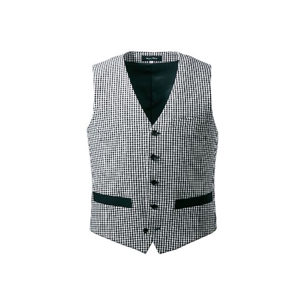 送料関税込【Anthony Vaccarello】ベスト 住商モンブラン ベスト メンズ 黒チェック BG6602-0_3L(直送品