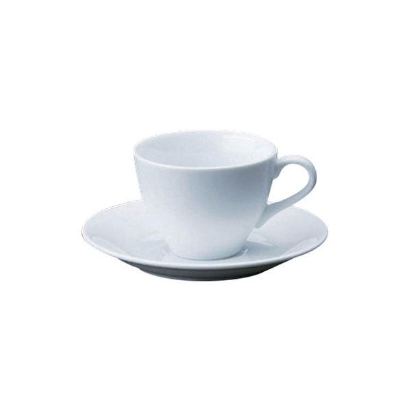 アースモス 美濃焼 カップ＆ソーサー 白磁三角コーヒーC/S [195cc] （3個入）（直送品）