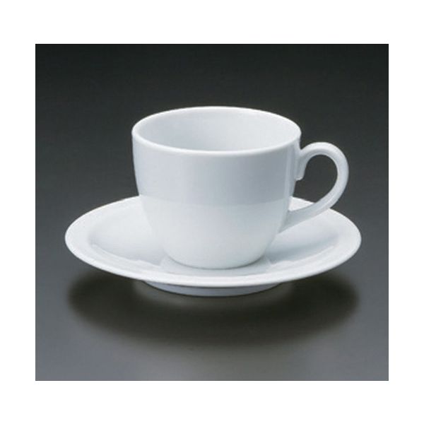 アースモス 美濃焼 カップ＆ソーサー siroナツメ厚口コーヒーカップと受皿 [230cc] （4個入）（直送品）