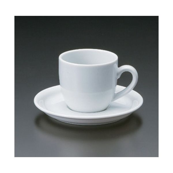 アースモス 美濃焼 カップ＆ソーサー siro小コーヒー碗と受皿 [180cc] （4個入）（直送品）