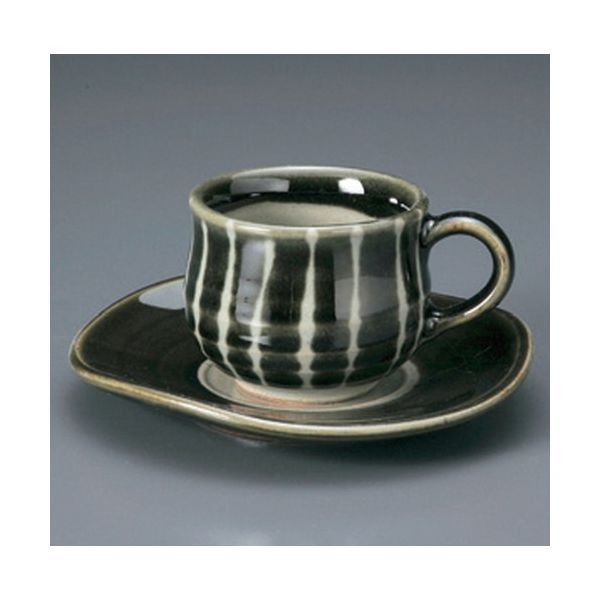 アースモス 美濃焼 和風コーヒーカップ 織部十草コーヒー碗 C/S [145cc] （2個入）（直送品）
