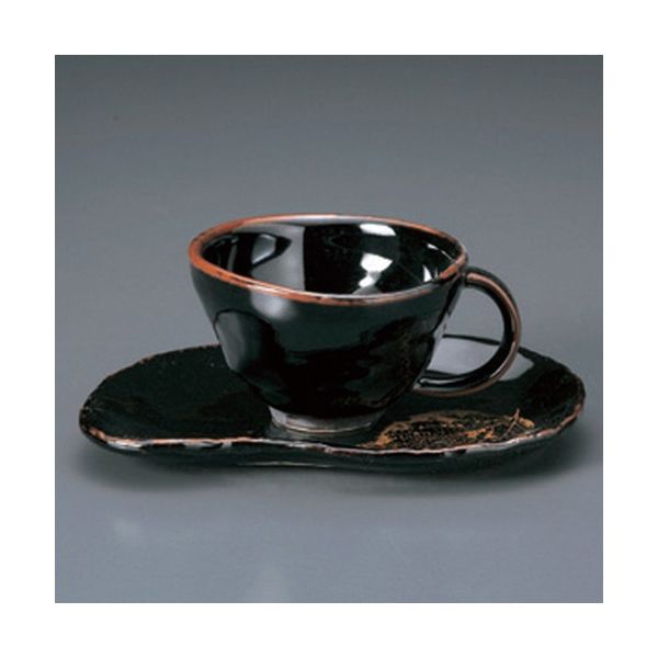アースモス 美濃焼 和風コーヒーカップ 天目木の葉コーヒーC/S [175cc] （2個入）（直送品）