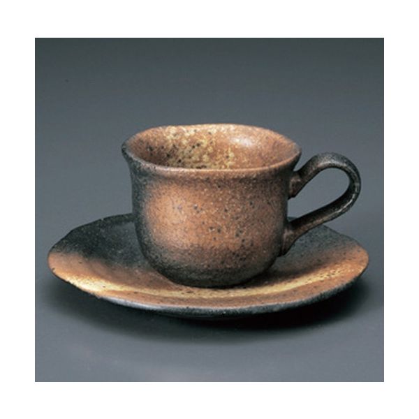 アースモス 美濃焼 和風コーヒーカップ 黒備前吹コーヒーC/S [180cc] （4個入）（直送品）