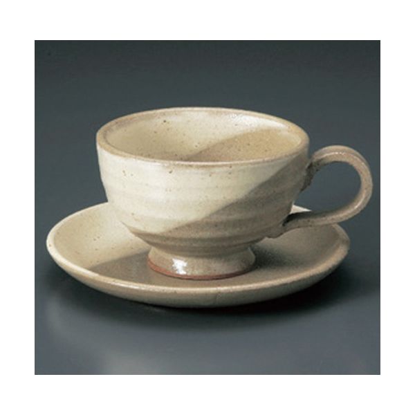 アースモス 美濃焼 和風コーヒーカップ 粉引塗分コーヒーC/S [200cc] （3個入）（直送品）