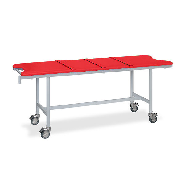 高田ベッド製作所 アルミストレッチャー100(ベルト付き) 幅70×長さ180×高さ85cm レッド TB-1351 1個（直送品）