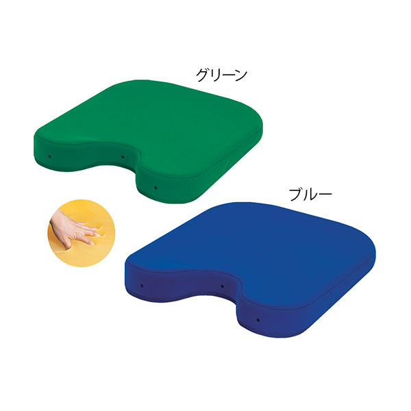 高田ベッド製作所 薄型ジェルバスト 幅43×奥行52×高さ3~7cm ブルー TB-1354 1個 62-5032-58（直送品）