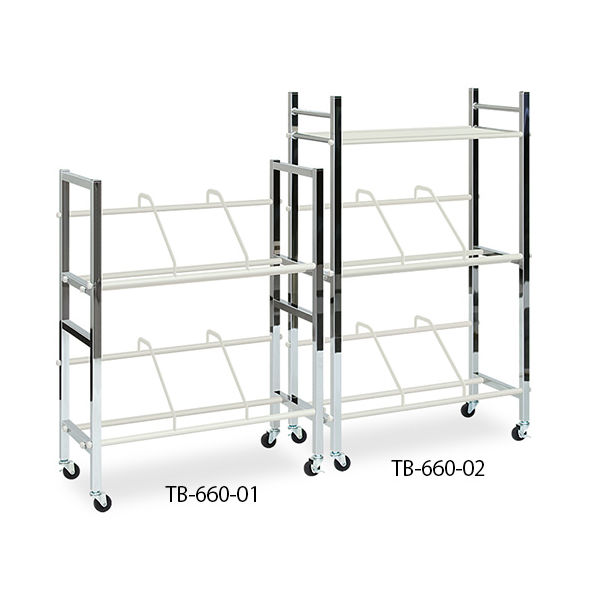 高田ベッド製作所 カルテワーゴン(筆記台付き) 幅72×奥行32×高さ120cm TB-660-02 1台 62-8625-17（直送品）