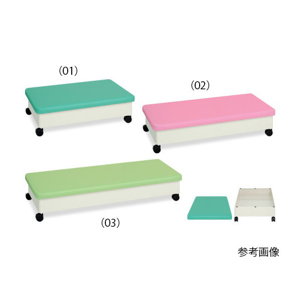 高田ベッド製作所 スツールロッカー(01) 幅50×奥行100×高さ25cm ライトブルー TB-1281-01 1台 62-8625-73（直送品）