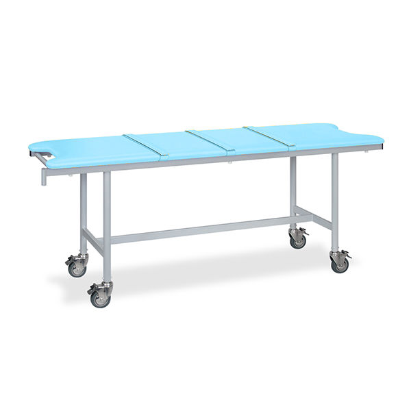 高田ベッド製作所 アルミストレッチャー100(ベルト付き) 幅65×長さ180×高さ80cm スカイブルー TB-1351 1個（直送品）