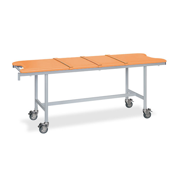 高田ベッド製作所 アルミストレッチャー100(ベルト付き) 幅60×長さ180×高さ75cm オレンジ TB-1351 1個（直送品）