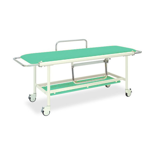 高田ベッド製作所 ストレッチャー100 幅60×長さ200(座シート180)×高さ85cm ライトグリーン TB-623 1台（直送品）