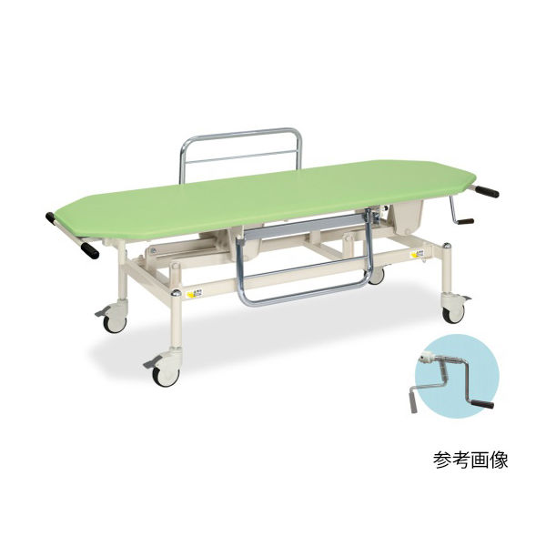 高田ベッド製作所 手動ライトストレッチャー100 幅70×長さ180×高さ48~86cm クリーム TB-1199 1台（直送品）