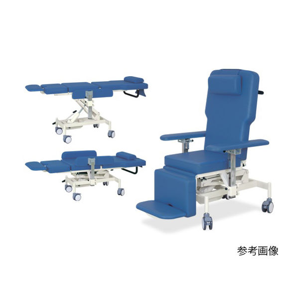 高田ベッド製作所 車イス式油圧ストレッチャー 幅45(全幅76)×長さ180×高さ50~80cm イエロー TB-1398 1台（直送品）