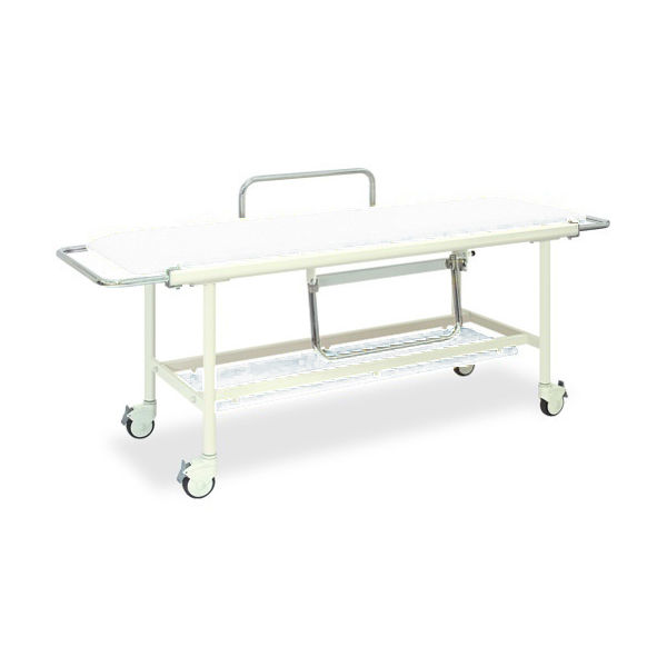 高田ベッド製作所 ストレッチャー100 幅60×長さ200(座シート180)×高さ80cm 白 TB-623 1台 62-8705-36（直送品）