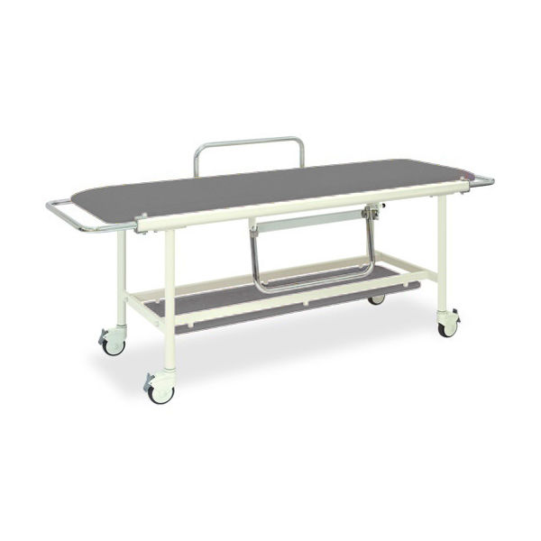 高田ベッド製作所 ストレッチャー100 幅60×長さ200(座シート180)×高さ80cm グレー TB-623 1台 62-8705-44（直送品）