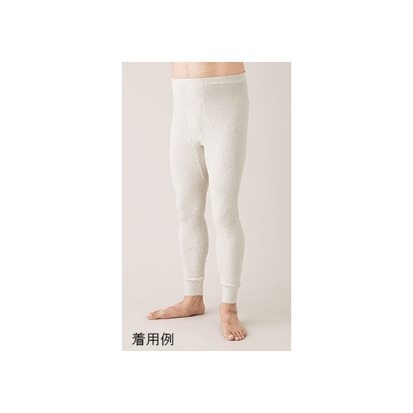 ハヤシ・ニット リブ調キルト 紳士ズボン下 1枚入 L ライトグレー 3326 1枚 62-2991-92（直送品）