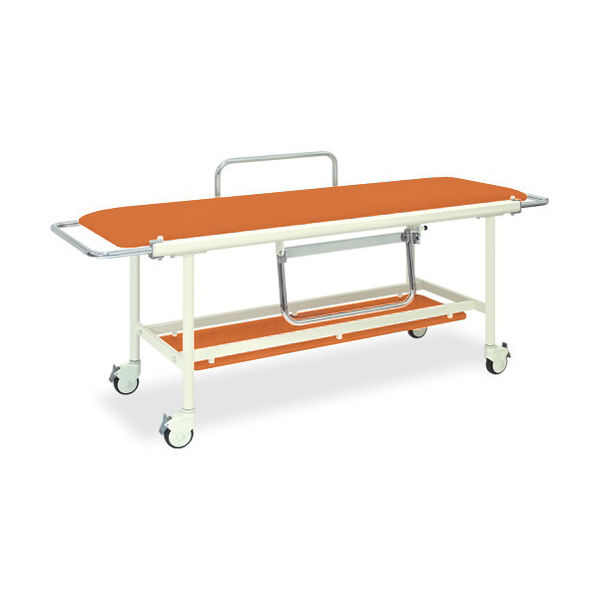 高田ベッド製作所 ストレッチャー100 幅60×長さ200(座シート180)×高さ85cm オレンジ TB-623 1台（直送品）