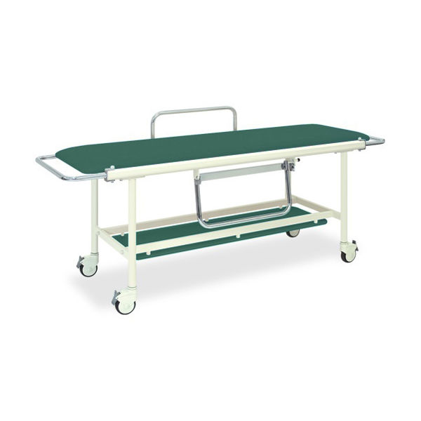 高田ベッド製作所 ストレッチャー100 幅60×長さ200(座シート180)×高さ85cm メディグリーン TB-623 1台（直送品）