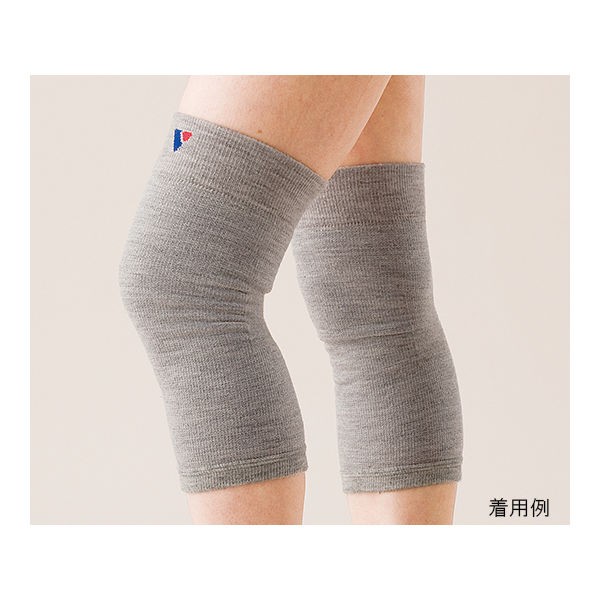 ハヤシ・ニット ひざ用パイル編み保温サポーター 1組入 LL グレー 3510 1組 62-2991-76（直送品）