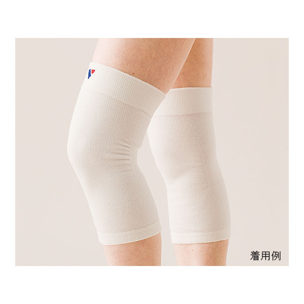 ハヤシ・ニット ひざ用パイル編み保温サポーター 1組入 LL ホワイト 3510 1組 62-2991-73（直送品）