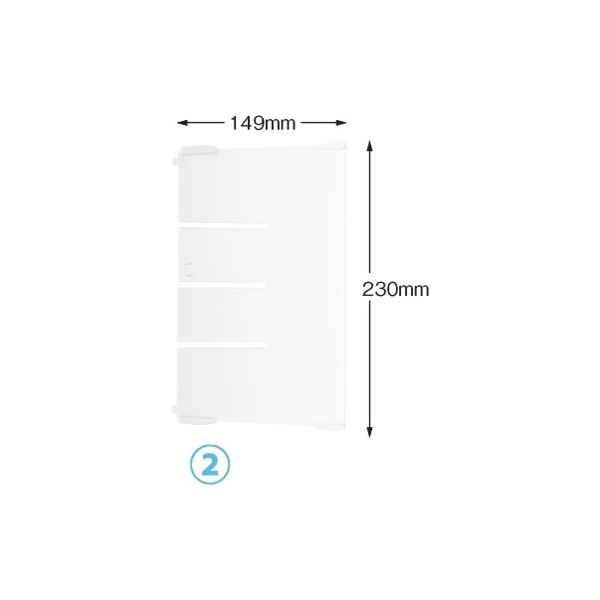 サカセ化学工業 仕切板 バスケット34ー17タイプ(深さ17cm)用 W230×H149mm 耐熱・制電タイプ BDD17-31 1枚（直送品）