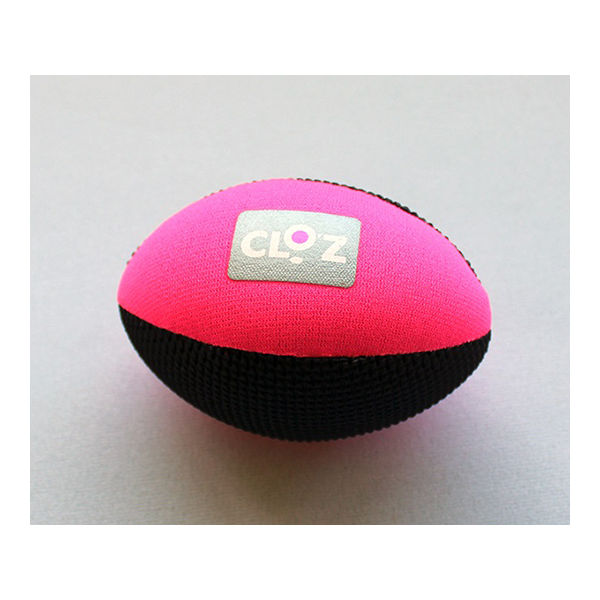 ヘルメット潜水 クロッツ やわらか健康ボール ラグビー型 ブラック×ピンク 10個入 HC-036 1ケース(10個) 61-9950-76（直送品）