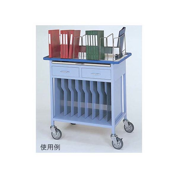 柏ステンレス工業 カルテフィルムワゴン　（５０冊用）　スライドテーブ カルテフィルムワゴンMK-F51 62-2715-61 ナビスカタログ（直送品）
