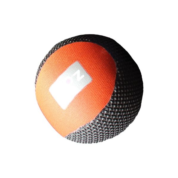 ヘルメット潜水 クロッツ やわらか健康ボール 丸型 ブラック×オレンジ 10個入 HC-035 1ケース(10個) 61-9950-65（直送品）