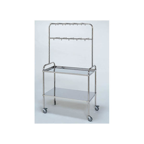 柏ステンレス工業 アーチ型点滴処置台 (立上) 2段 テンテキショチダイMD-TU 1個 62-2715-30（直送品）