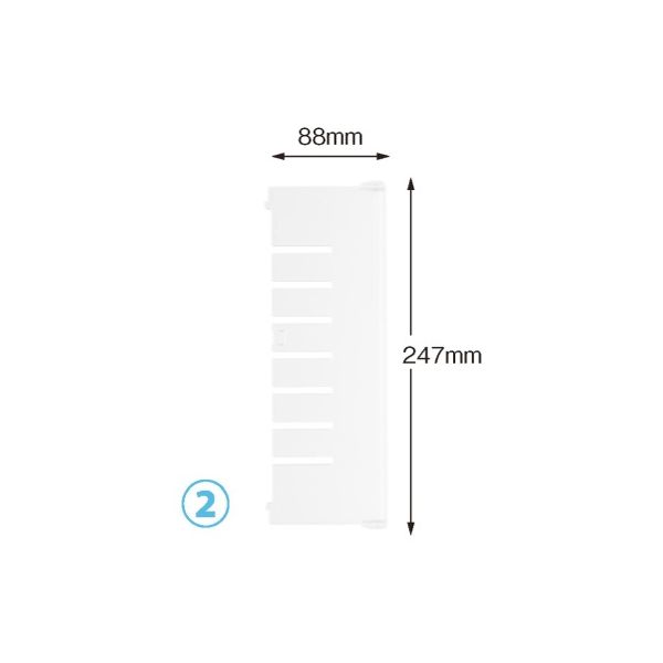 サカセ化学工業 仕切板 バスケット34ー10タイプ(深さ10cm)用 W247×H88mm 耐熱・制電タイプ BDD10-31 1枚（直送品）