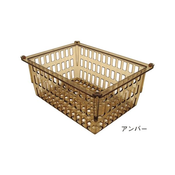 サカセ化学工業 バスケット 34ー17タイプ(深さ17cm)超耐熱 アンバー PBMX34-17 1個 62-0852-69（直送品）