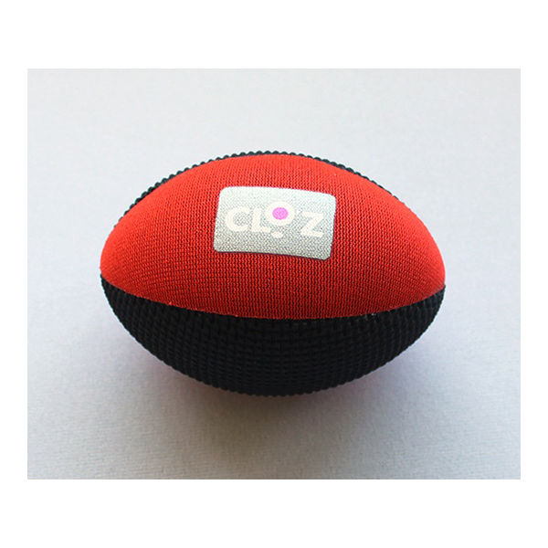 ヘルメット潜水 クロッツ やわらか健康ボール ラグビー型 ブラック×オレンジ 10個入 HC-036 1ケース(10個)（直送品）