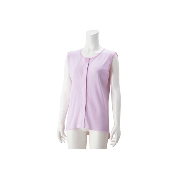 ケアファッション 婦人ラン型ワンタッチシャツ ラベンダー S 38284-04 1枚 61-7376-84（直送品）