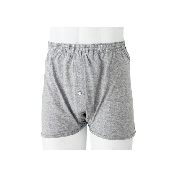 ケアファッション 紳士ニットトランクス 杢グレー LL 01860-03 1枚 61-7382-15（直送品）