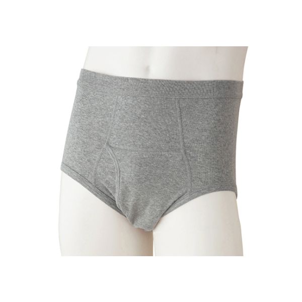 ケアファッション 紳士ブリーフ 杢グレー LL 38294-03 1枚 61-7382-18（直送品）
