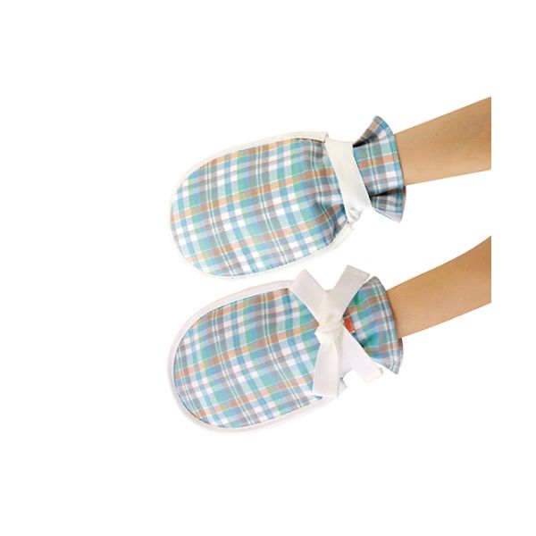 ケアファッション まもっ手 チェック柄(両手) チェック 38460-01 1組 61-7383-38（直送品）