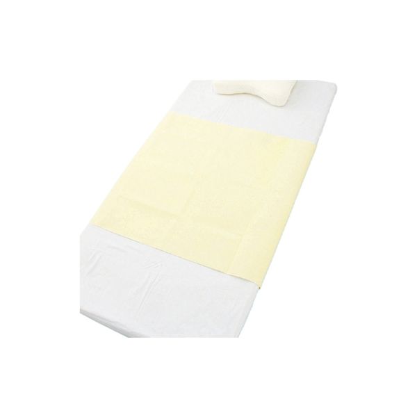 ケアファッション 綿パイル防水シーツ(大) クリーム 150×96cm 39057-01 1枚 61-7384-69（直送品）
