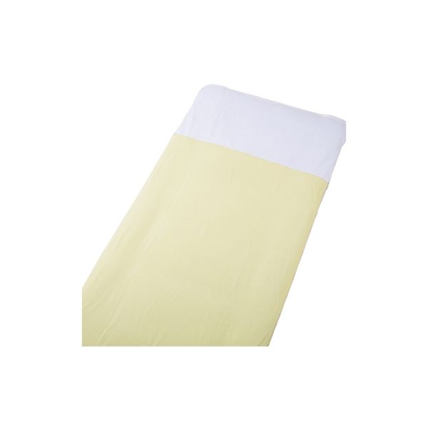 ケアファッション パイル切替防水シーツ(全面) クリーム×ホワイト 105×200cm 39180-01 1枚 61-7384-77（直送品）