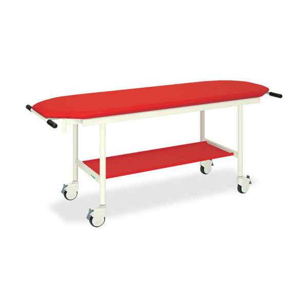 高田ベッド製作所 ライトストレッチャー100 幅55×長さ180×高さ90cm レッド TB-1029 1台 62-8695-89（直送品）