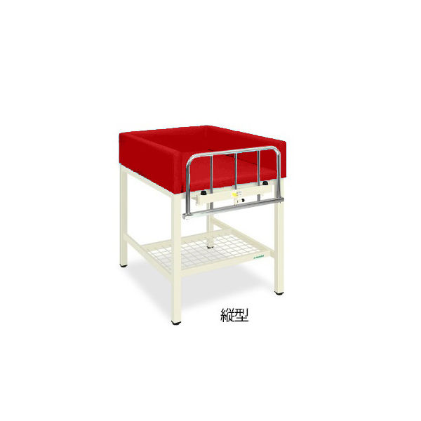S型オムツ交換台(縦型) 幅70(全幅80)×奥行90(全奥行95)×高さ90(全高108)cm レッド TB-722-01 1台（直送品）