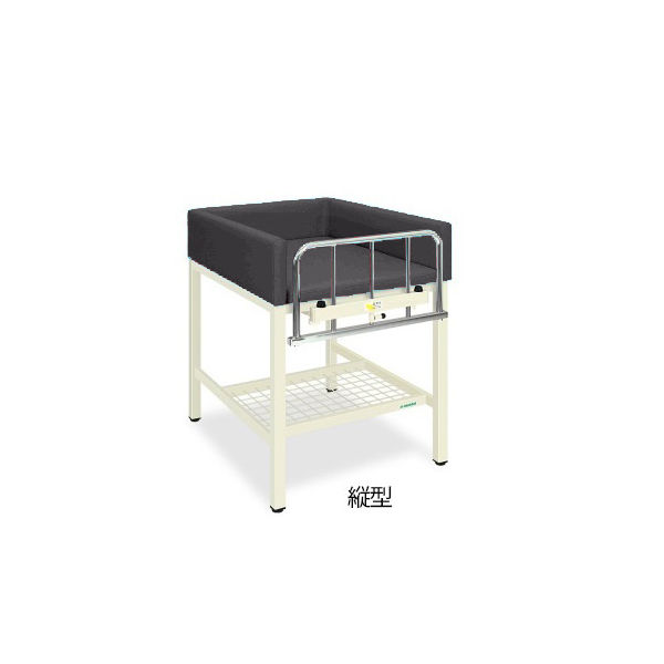 高田ベッド製作所 S型オムツ交換台(縦型) 幅60(全幅70)×奥行90(全奥行95)×高さ85(全高103)cm 黒 TB-722-01 1台（直送品）