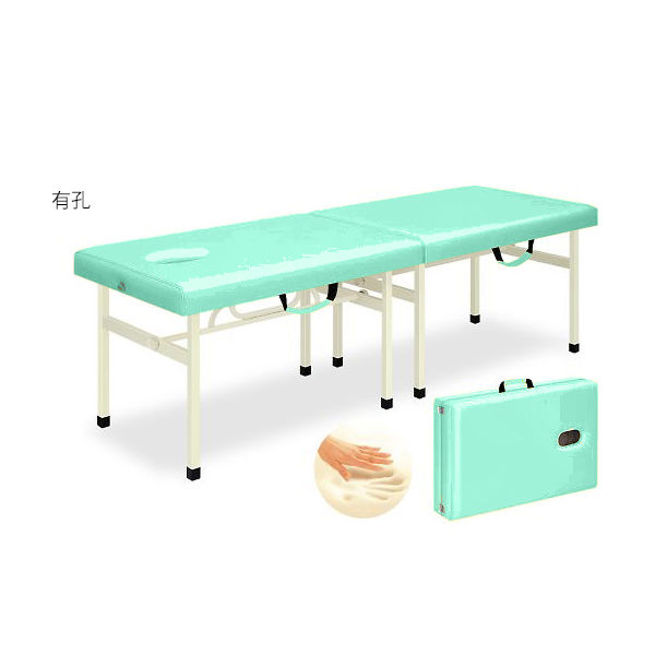 高田ベッド製作所 有孔メモリーオリコ 幅65×長さ180×高さ35cm ライトグリーン TB-754U 1個 63-0035-95（直送品）