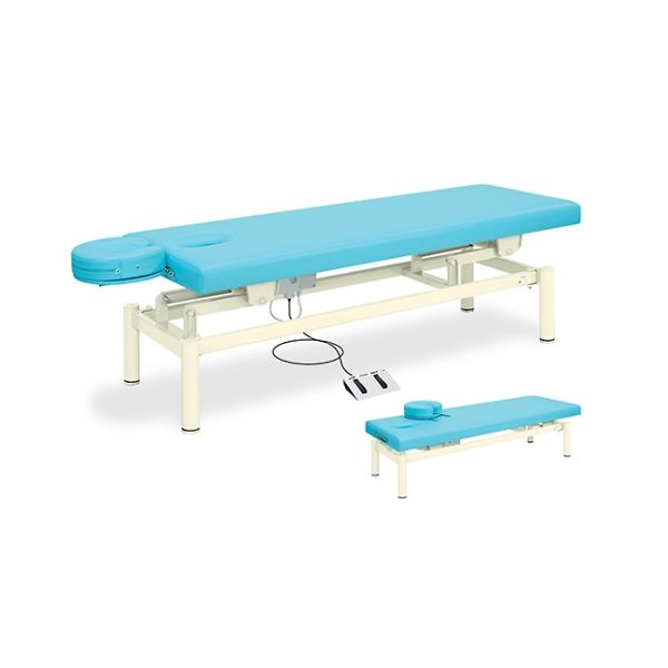 高田ベッド製作所 有孔電動フェスタ 幅70×長さ170×高さ45~83cm ライムグリーン TB-232U 1個 61-5941-95（直送品）