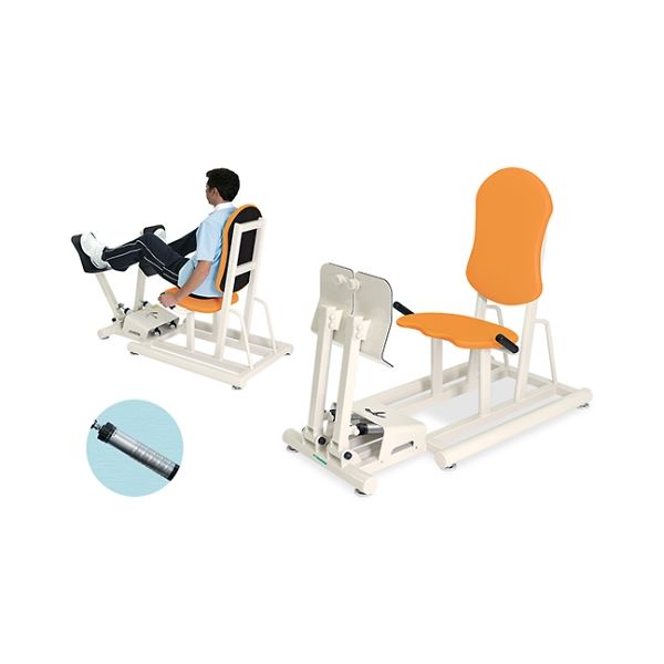 レッグプレスII(分離式) 座幅45(全幅60)×奥行114×座高32/42(全高107)cm スカイブルー TB-1216 1個（直送品）