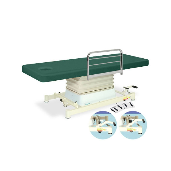 高田ベッド製作所 有孔垂直電動EZタイプ 幅70×長さ180×高さ48~81cm メディグリーン TB-889U 1個 61-5857-94（直送品）