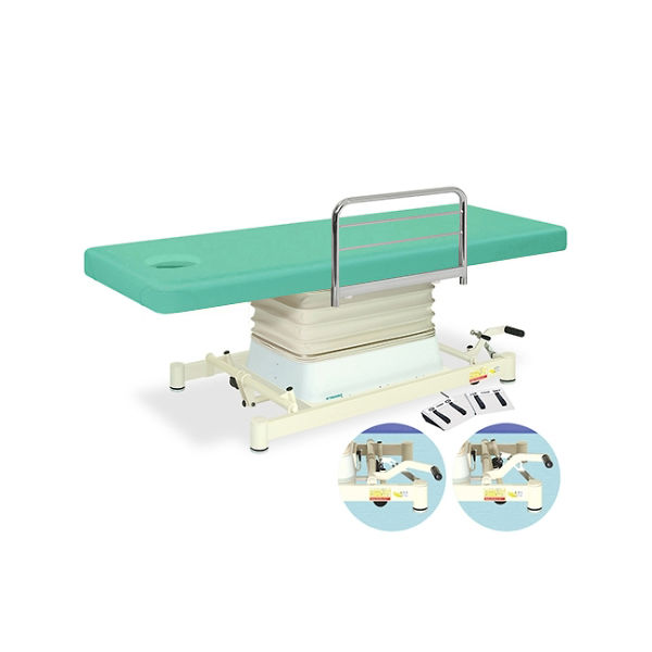 高田ベッド製作所 有孔垂直電動EZタイプ 幅70×長さ190×高さ48~81cm ライトグリーン TB-889U 1個 61-5858-03（直送品）