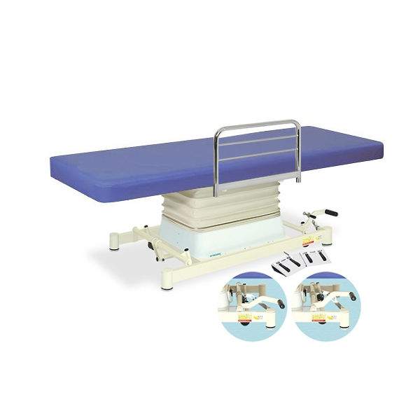 高田ベッド製作所 垂直電動EZタイプ 幅65×長さ180×高さ48~81cm ライトブルー TB-889 1個 61-5856-22（直送品）