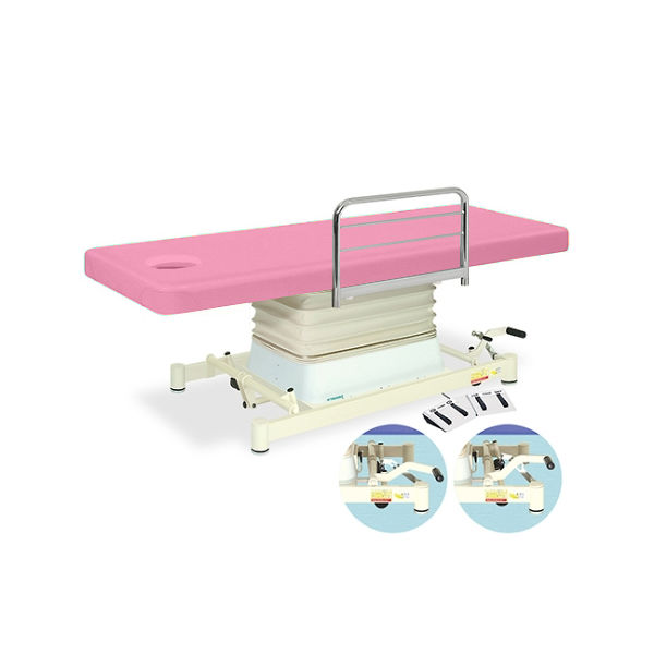 高田ベッド製作所 有孔垂直電動EZタイプ 幅65×長さ190×高さ48~81cm ピンク TB-889U 1個 61-5857-50（直送品）